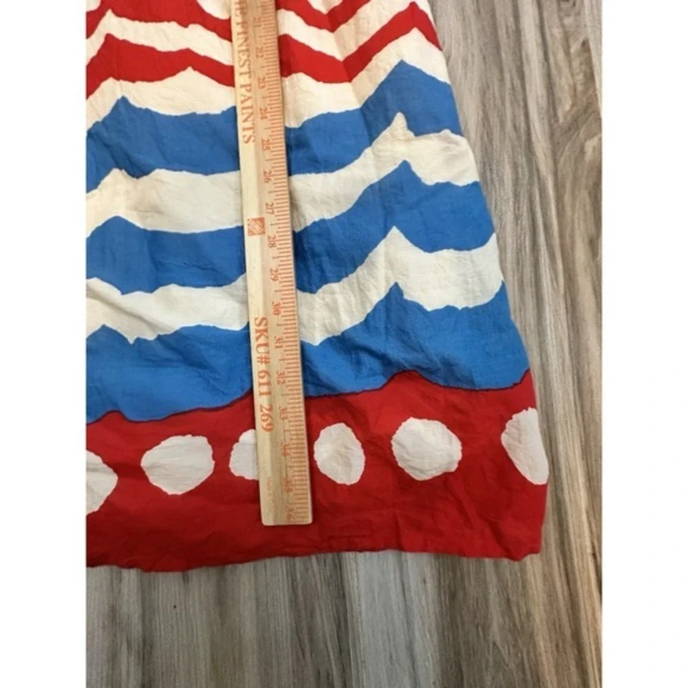 VTG Anthropologie Dress We Love Vera S Striped Pinup Nautical July Americana USA